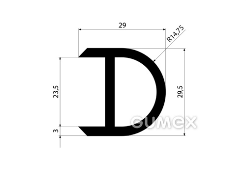 GUMMIPROFILE D-FORM - EPDM